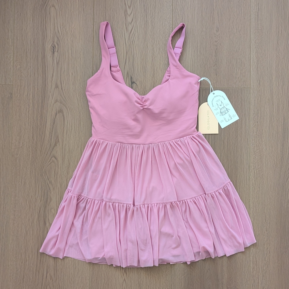 New Blogilates Women's Sweetheart Ballerina Dress Activewear Pink Medium (6-8)